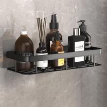 1pc Wall Mounted Storage Rack - Black - View 5