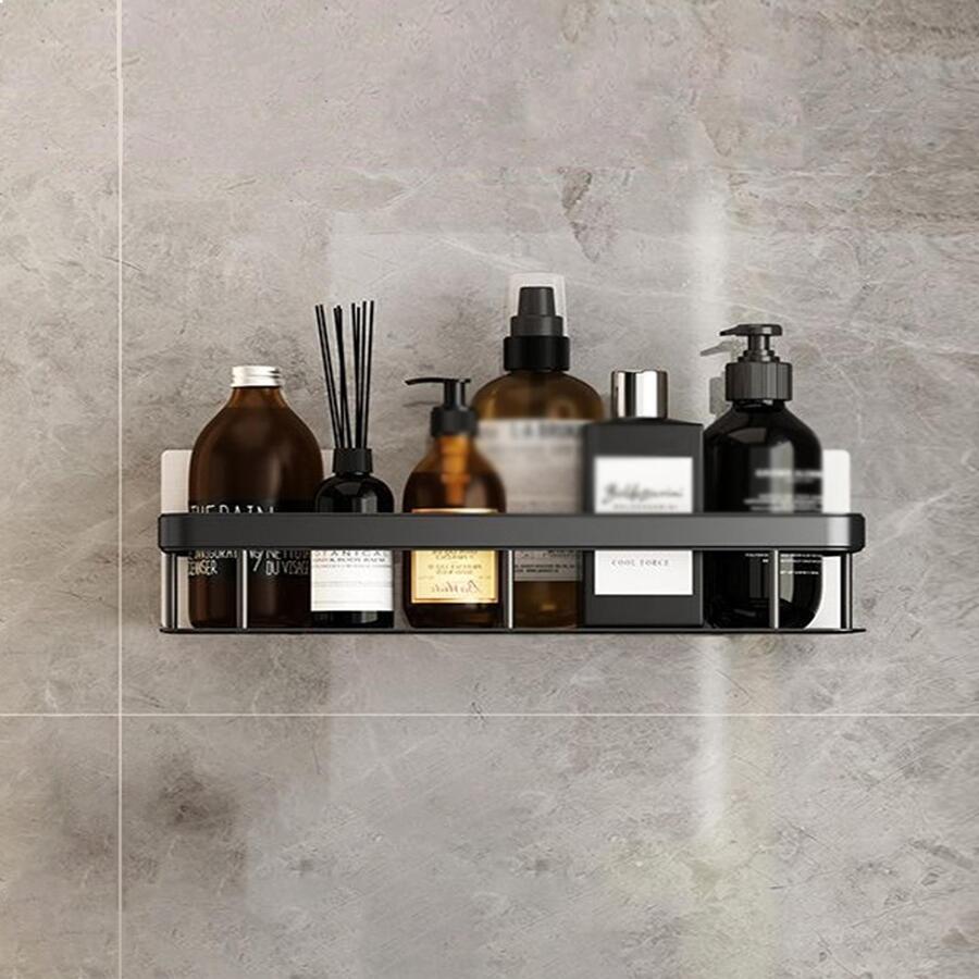 1pc Wall Mounted Storage Rack - Black - View 1