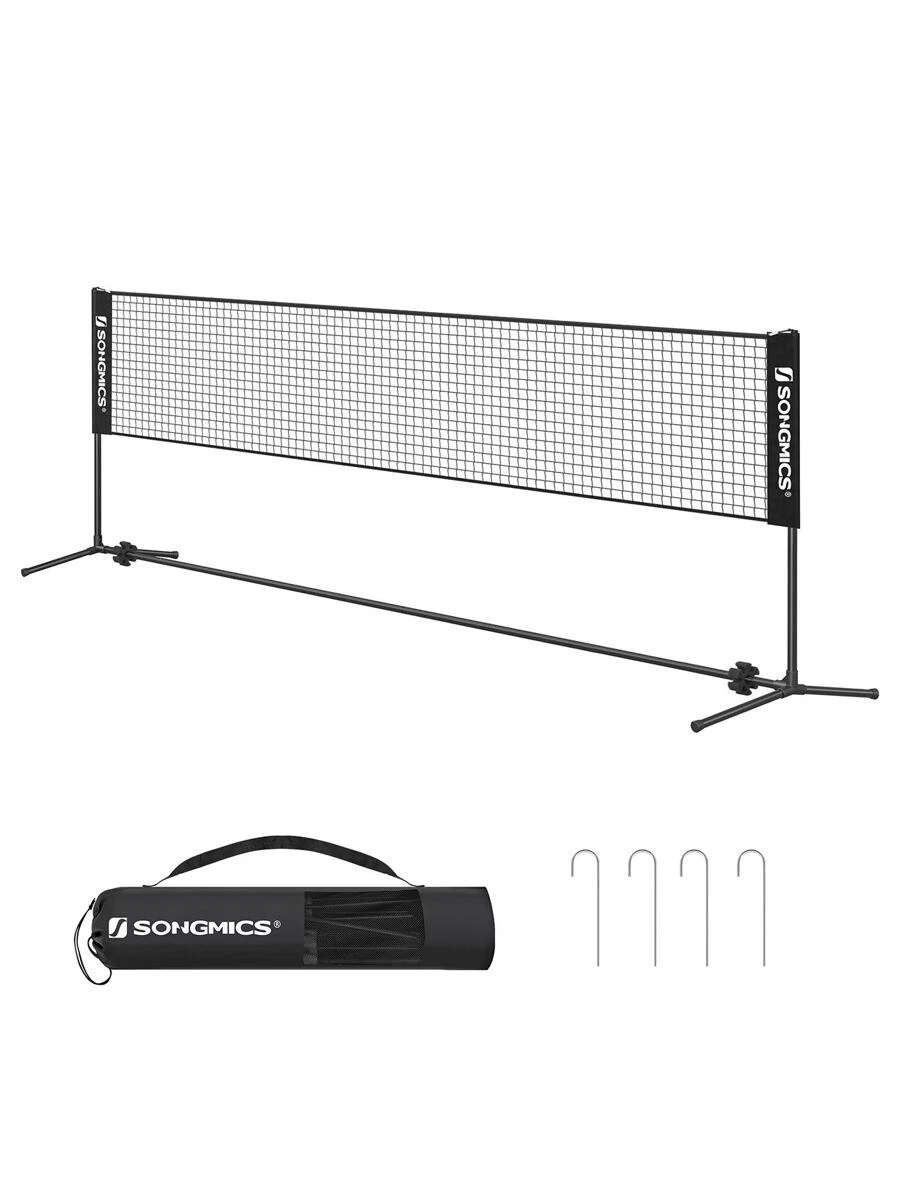 SONGMICS Badminton Net Set, Portable Sports Set for Badminton, Tennis