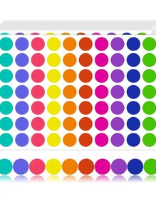 1400 PCS 20 Sheet Color Coding Labels Circle Dot Stickers, Round Color Coding Labels Sticky Dots Labels Stickers 10 Color Style Colored Dot Stickers For Student Classroom Papers Circular Sealing Label Sticker - Multicolor - View 8