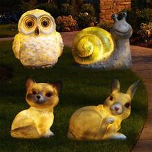 1pc Outdoor Solar Animal Shaped Light - Lovely Dog Designed Garden Decoration Light For Home Yard - Yellow - View 8