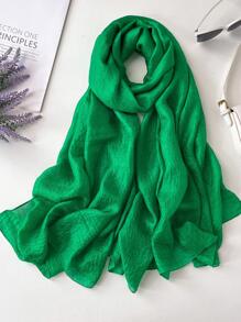 1入組女士素色時尚夏天長款披肩 - 綠色 - 查看 1