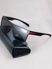 1pair Men Grey Wrap Frame Fashion Glasses For Outdoor Casual Beach Accessories Glasses Shades Looks Street Style And Suit For Sweater Jacket Sweatshirt Hoodie Leather Pants And Cargo Pants For Summer Beach Vacation,Outdoor,Travel