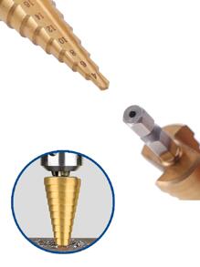 1 Peça 3-12/4-12/4-20Mm Broca Hexagonal Da Etapa Da Pata Ajustada Com Malote, Broca Do Pagode, Abridor De Furo, Furo De Ampliação Da Broca Elétrica