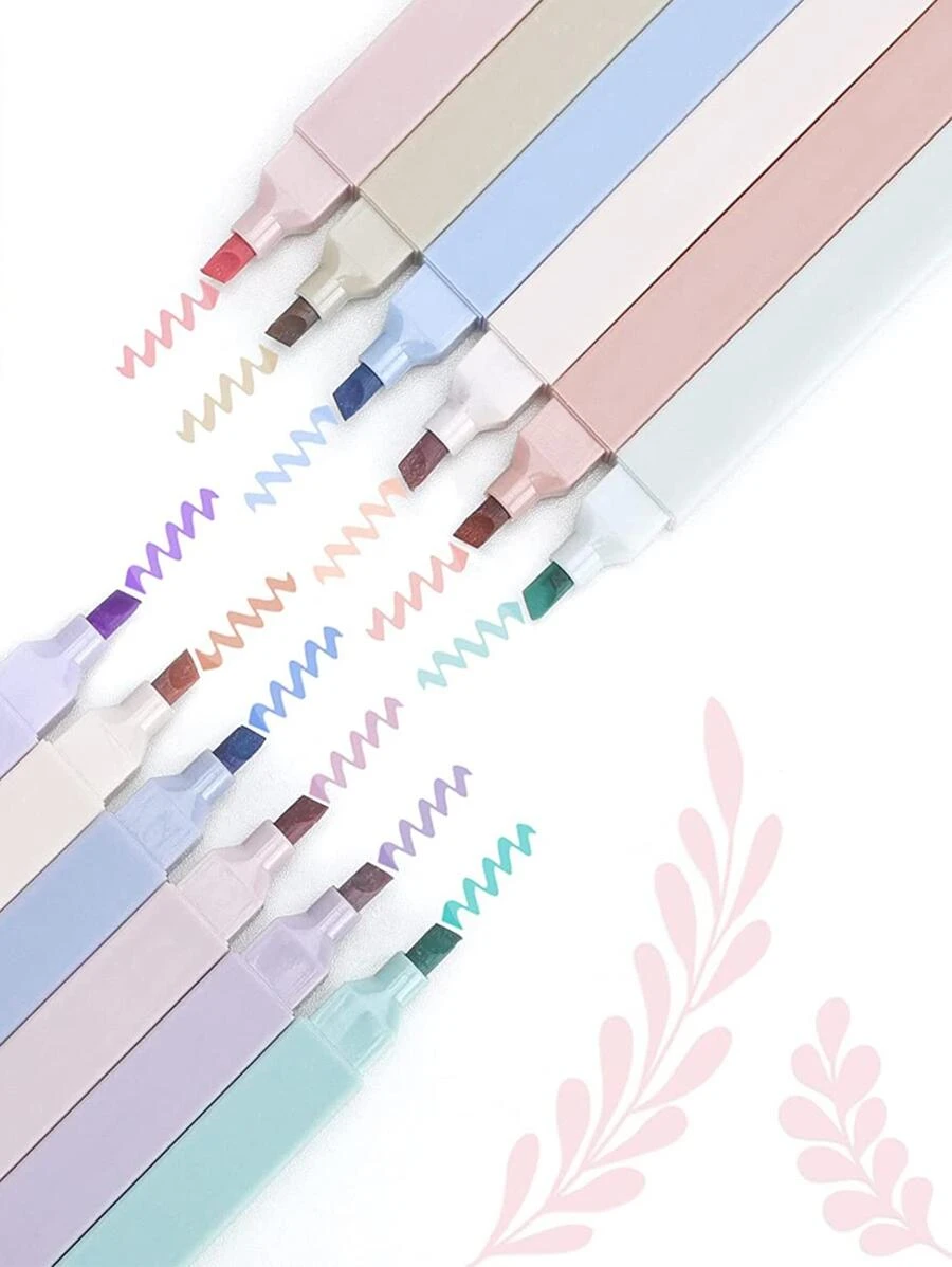 12入組柔和淡色審美的可愛和鋼筆,帶溫和的多種顏色,乾快速簡單的至適用於日記計畫冊筆記學校辦公室用品學習用品多種顏色 - 彩色 - 查看 1