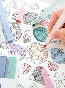 12入組柔和淡色審美的可愛和鋼筆,帶溫和的多種顏色,乾快速簡單的至適用於日記計畫冊筆記學校辦公室用品學習用品多種顏色 - 彩色 - 查看 5