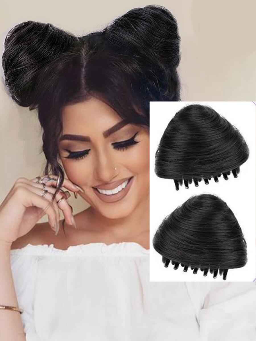 Búi Tóc Tổng Hợp Cực Ngắn Thẳng - màu đen - Xem 1