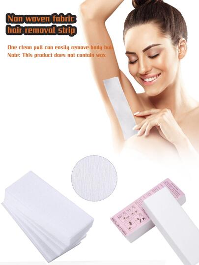 50片装无纺布脱毛纸，防撕裂蜡纸卷，脱毛蜡纸脱毛工具