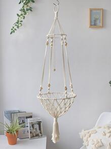 手工编织猫吊篮墙饰，波西米亚流苏装饰，家居装饰，房间装饰，墙面装饰 - 彩色 - 查看 5