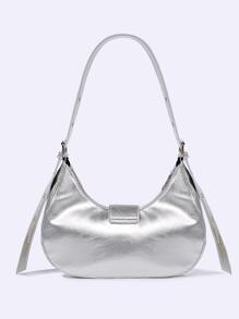 Women's Korean Style Punk Shoulder Bag - Silver - View 6
