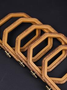 5pcs 14*14 Octagonal Antique Wood Grain Embroidery Hoop/Decorative Ring - Brown - View 7
