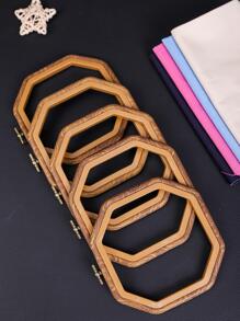 5pcs 14*14 Octagonal Antique Wood Grain Embroidery Hoop/Decorative Ring - Brown - View 8