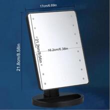 1pc Foldable Desktop Makeup Mirror With Light