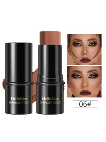 HelloKiss 高光輪廓棒，1入組長效提亮陰影防水輪廓霜珠光蠶鼻陰影輪廓棒輪廓棒 - 咖啡 - 查看 2