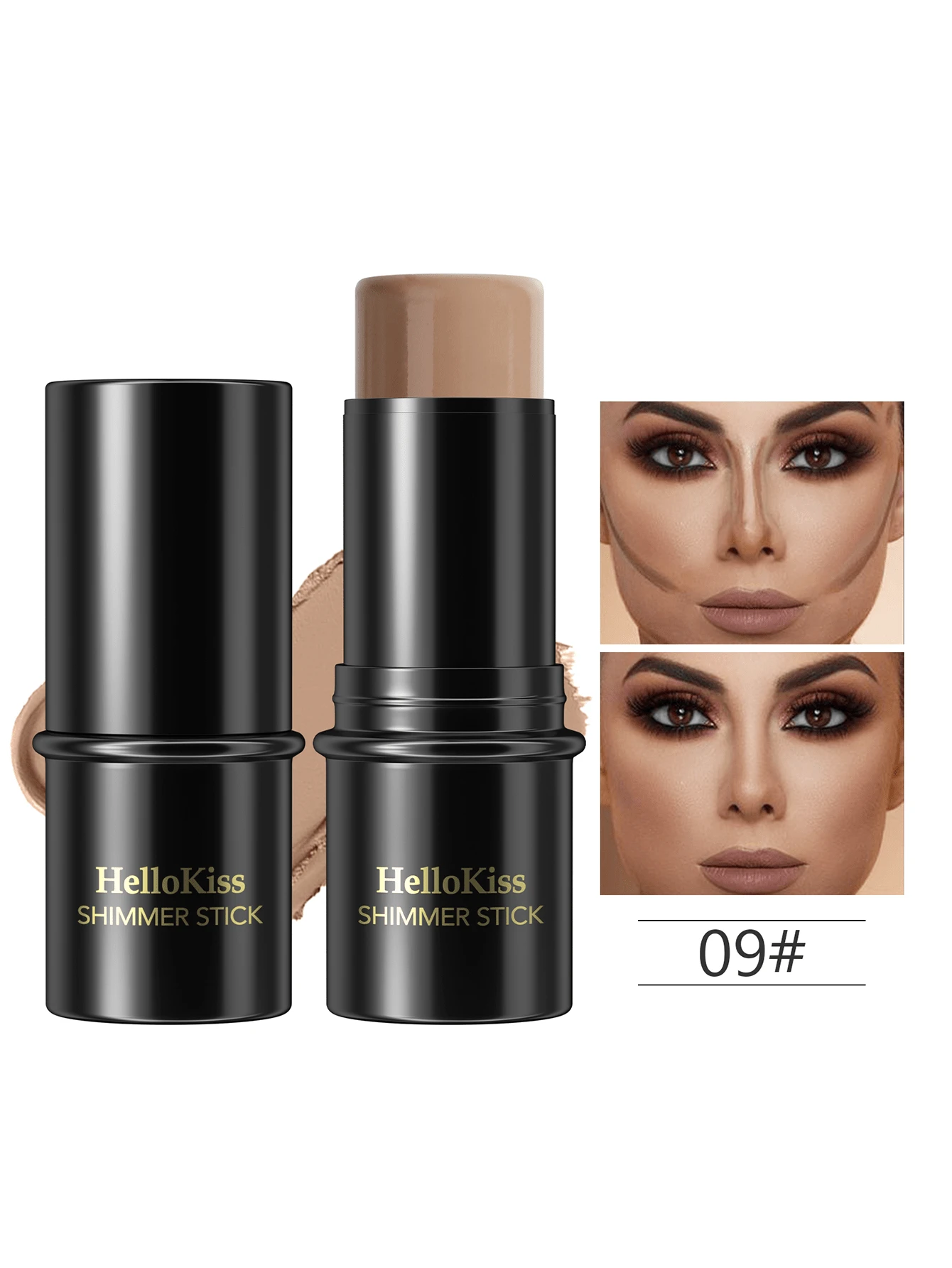 Highlight Contour Stick,1Pc LongWearing Brightening Shadow Waterproof Contour Cream Pearlescent