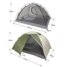 1pc Foldable Color Block Polyester Camping Tent - Army Green - View 2