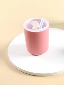 1入組嬰兒矽膠素色餵養杯子適用於日常生活