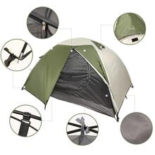 1pc Foldable Color Block Polyester Camping Tent - Army Green - View 4