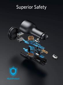 Anker Car Charger, 36W Metal Dual USB Car Phone Charger Adapter, PowerDrive III 2-Port 36W Alloy for iPhone 14 13 12 11 Pro Max mini X XR XS, iPad Pro mini, Galaxy S20/ S20+/ S10/ S10e/ S10+ and More - Grey - View 6