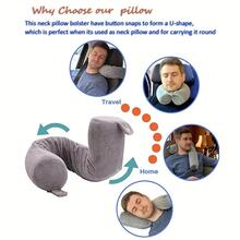 Trải nghiệm sự thoải mái và hỗ trợ ở bất cứ đâu với chiếc gối du lịch Memory Foam này - Xám - Xem 3