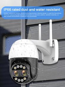 Reletech 1 台 4k 4mp+4mp 雙鏡頭監視器戶外 Wifi,360° Ptz 家用安全攝像頭,帶自動變焦跟踪,支援 2d/3d 降噪,人體檢測,8 倍混合變焦,彩色夜視,有線 Ip 攝像頭 - 黑與白 - 查看 8