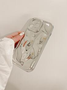 紋理質感銀手機殼 - 銀色 - 查看 1