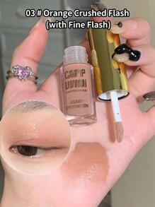 Cappuvini Long-Lasting Liquid Eyeshadow, Shimmer Waterproof Smudge Proof Eye Shadow With Fine Flash - Coffee - View 1