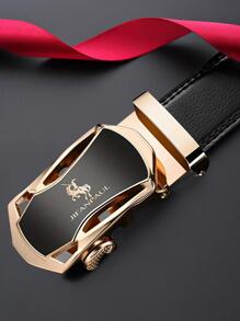 Men Litchi Embossed Automatic Buckle Belt For Husband And Boyfriend Gifts Work Summer, School Fall, Autumn, Halloween