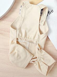 Mono para mascotas con diseño de oso de dibujos animados - Caqui - Ver 6