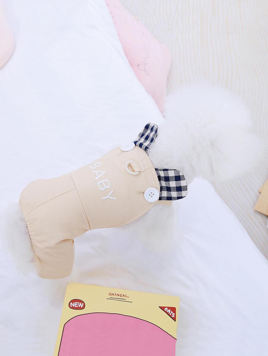 Mono para mascotas con diseño de oso de dibujos animados - Caqui - Ver 1