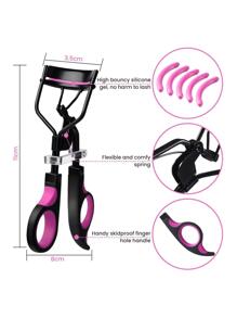 14合1睫毛夹套装，包含1个睫毛夹（含10个替换垫）、1个眉刀、1个假睫毛辅助器、1个睫毛夹和1个睫毛梳，持久打造自然美睫。眼部工具，化妆，价格实惠，可用于房间装饰、梳妆台、旅行、卧室等场合。化妆配件，睫毛夹，价格实惠，圣诞礼物，化妆，化妆工具，便宜好物，礼物，女士礼物，圣诞礼物，赠品，旅行，便宜好物，旅行必备品。 - 彩色 - 查看 3