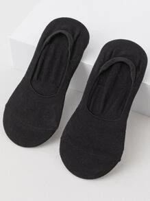 5 Pairs Candy Color Women's Boat Socks & Black Invisible Socks - Popular Solid Color All-Match Invisible Socks, Versatile For Spring, Summer, Autumn, Essential For Going Out - Black - View 2