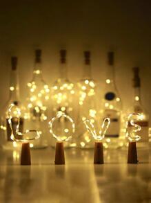 1pc Copper Wire Lights Bottle Stopper String Lights, 10L1M/20L2M/30L3M Fairy String Lights For Flowers, Cakes, Holiday Star Bottle Toppers - Multicolor - View 1
