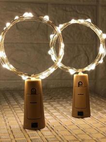 1pc Copper Wire Lights Bottle Stopper String Lights, 10L1M/20L2M/30L3M Fairy String Lights For Flowers, Cakes, Holiday Star Bottle Toppers - Multicolor - View 3