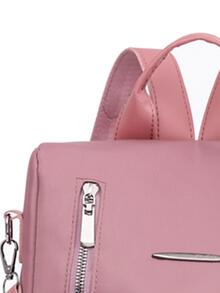 Pink Women's Fashionable Backpack College Style - Pink - View 2