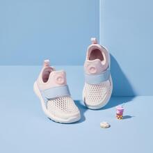 Balabala 1雙女童透氣柔軟鏤空鞋面魔鬼氈運動鞋適合四季休閒運動 - 粉色 - 查看 1