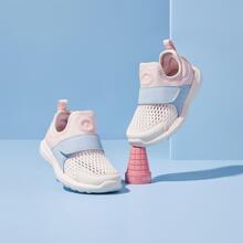 Balabala 1雙女童透氣柔軟鏤空鞋面魔鬼氈運動鞋適合四季休閒運動 - 粉色 - 查看 2