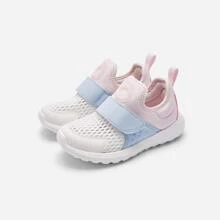 Balabala 1雙女童透氣柔軟鏤空鞋面魔鬼氈運動鞋適合四季休閒運動 - 粉色 - 查看 3