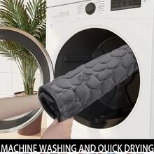 Alfombra de baño con patrón de piedra anti deslizante - Azul - Ver 9