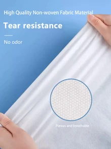 Disposable Bed Sheets Travel Sheets for Hotel, Disposable Sheets for Bed Travel Bedding Cover Portable Sheet with 1 Quilt Cover, 1 Sheet and 2 Pillowcase for Travel Business Trip Spa Hotel - Dusty Blue - View 9