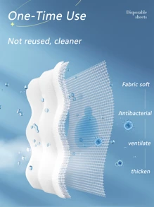 Disposable Bed Sheets Travel Sheets for Hotel, Disposable Sheets for Bed Travel Bedding Cover Portable Sheet with 1 Quilt Cover, 1 Sheet and 2 Pillowcase for Travel Business Trip Spa Hotel - Dusty Blue - View 6