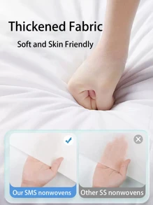 Disposable Bed Sheets Travel Sheets for Hotel, Disposable Sheets for Bed Travel Bedding Cover Portable Sheet with 1 Quilt Cover, 1 Sheet and 2 Pillowcase for Travel Business Trip Spa Hotel - Dusty Blue - View 5