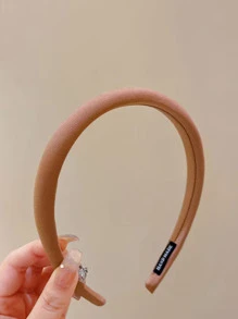 1pc Vintage Thin Hair Hoop For Women, Simple Headband Fashionable Hair Accessory - Khaki - View 3