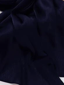 1条褶皱缎面发带，适合日常佩戴、户外活动和旅行，适合秋冬季节。 - 藏蓝色 - 查看 2