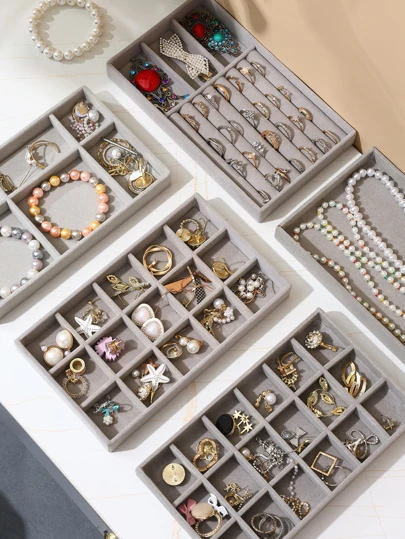 bianya Jewelry Storage Box, Household Ring & Jewelry Multi-compartment Desktop Organizer, Jewelry Collection Box