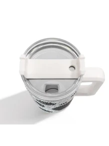 Vaso rosado 40oz con diamante de imitación , rosado con estampado de vaca - Rosa - Ver 7