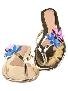 Women Flat Sandals - Vàng - Xem 2