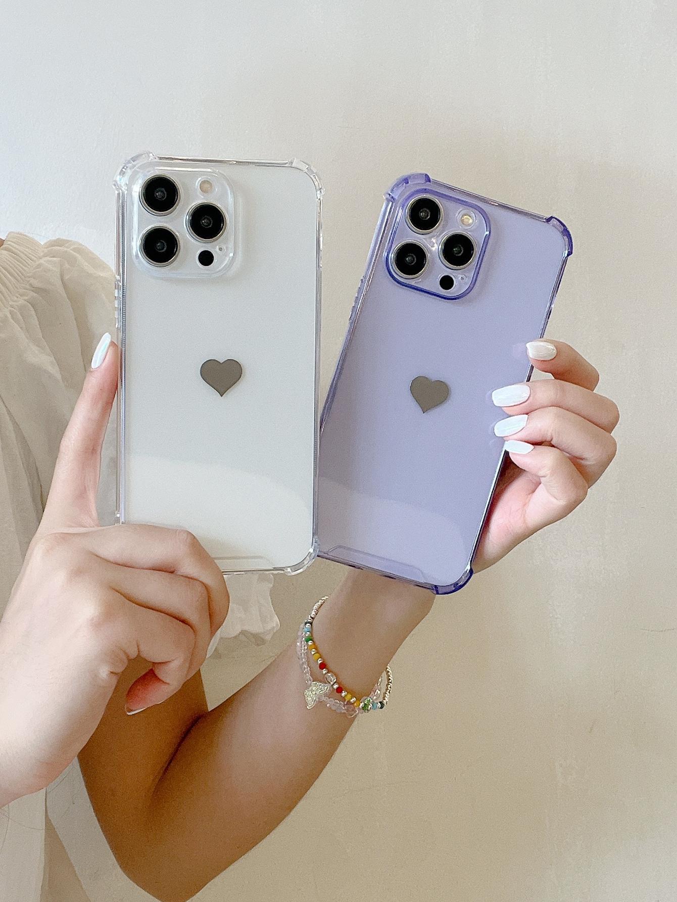 Fine Hole Four Corners Love Mobile Phone Case 2 Pieces_voghion.com