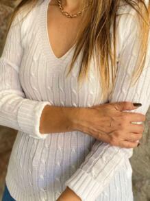 Women Sweaters - Màu Mù tạt vàng - Xem 4
