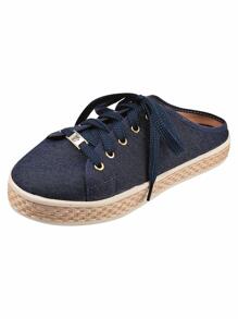 Women Wedge Sneakers - Blue - View 1